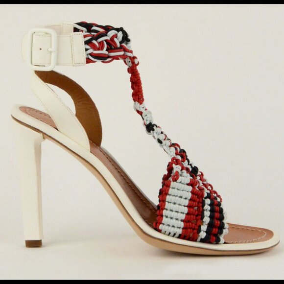 CHLOE SHOES WOVEN LEATHER GLADIATOR 'TRIBAL' SANDALS MULTI COLOR sz 39.5 / 9.5 - Picture 7 of 10